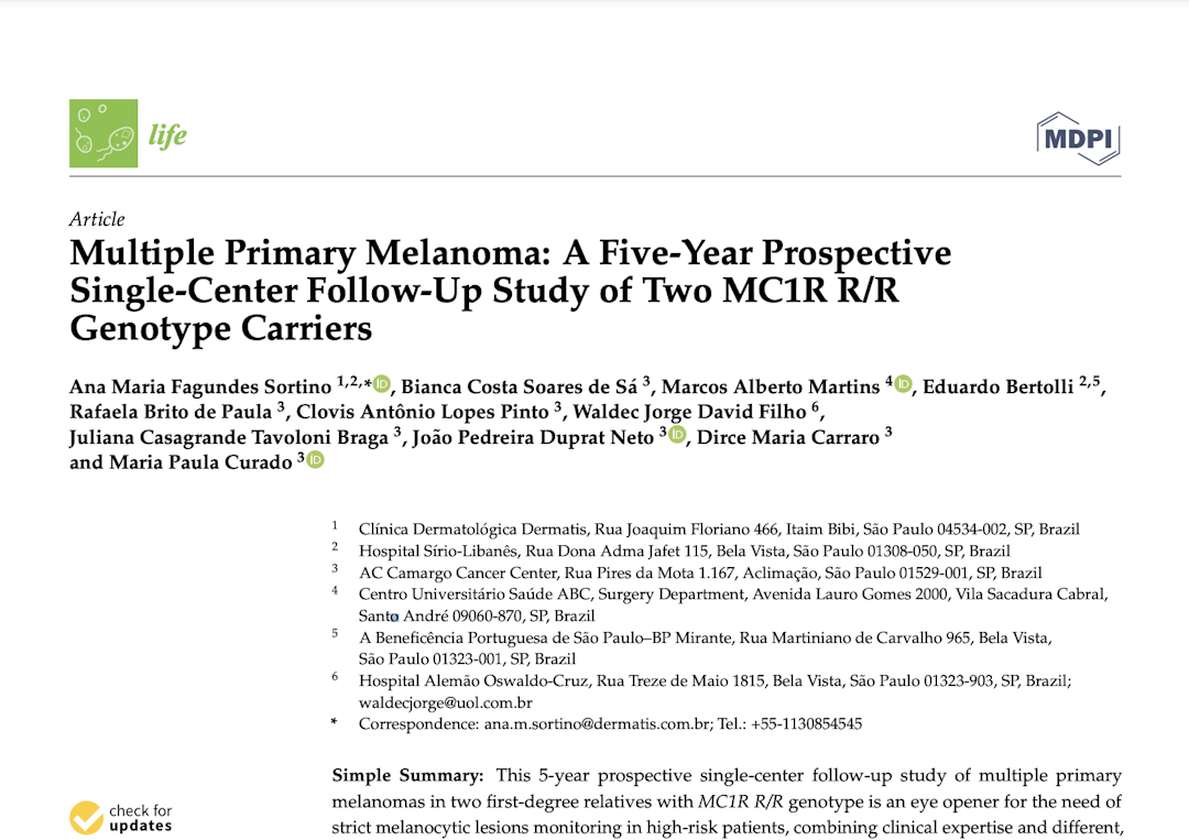 Multiple Primary Melanoma: A Five-Year Prospective Single-Center Follow-Up Study of Two MC1R R/R Genotype Carriers